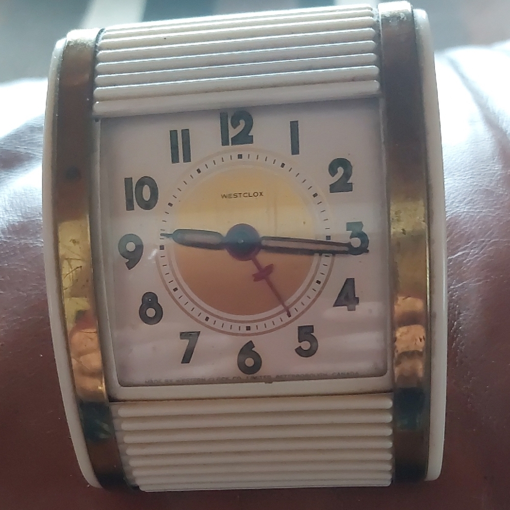Westclox Vintage Art Deco Alarm Clock
